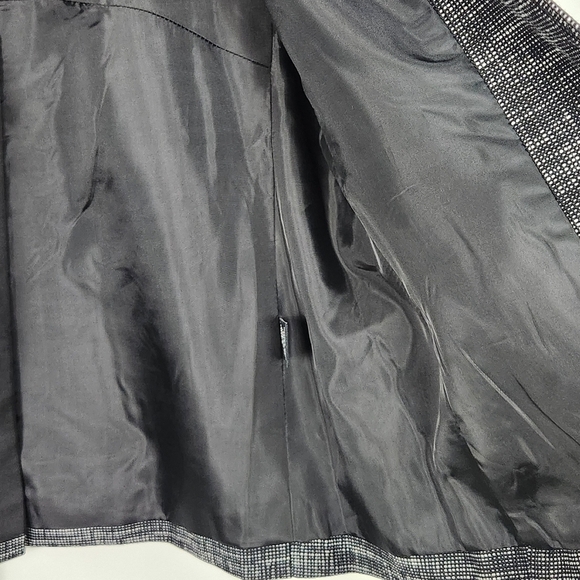 Rafaella Women's Size 12P Black & White Career Business Back Pleat Jacket - Picture 5 of 9